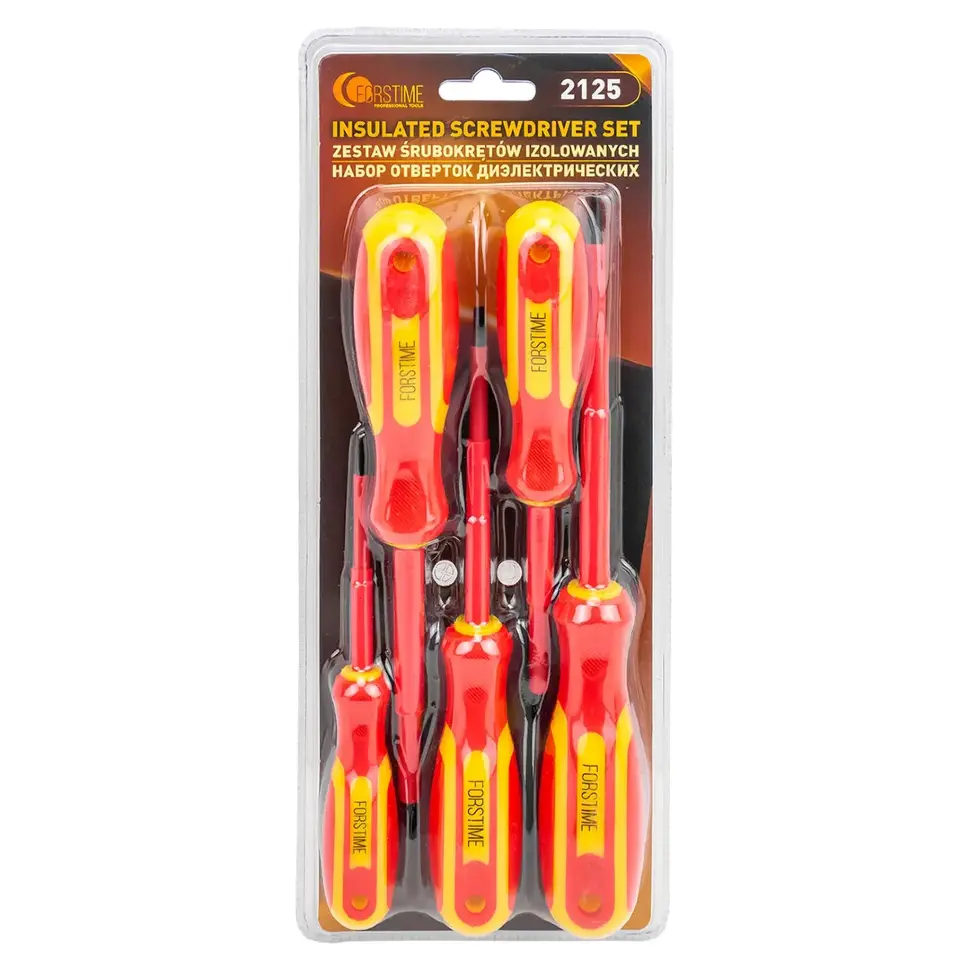 Отвертки диэлектрические, набор 5пр.  FORSTIME FT-2125