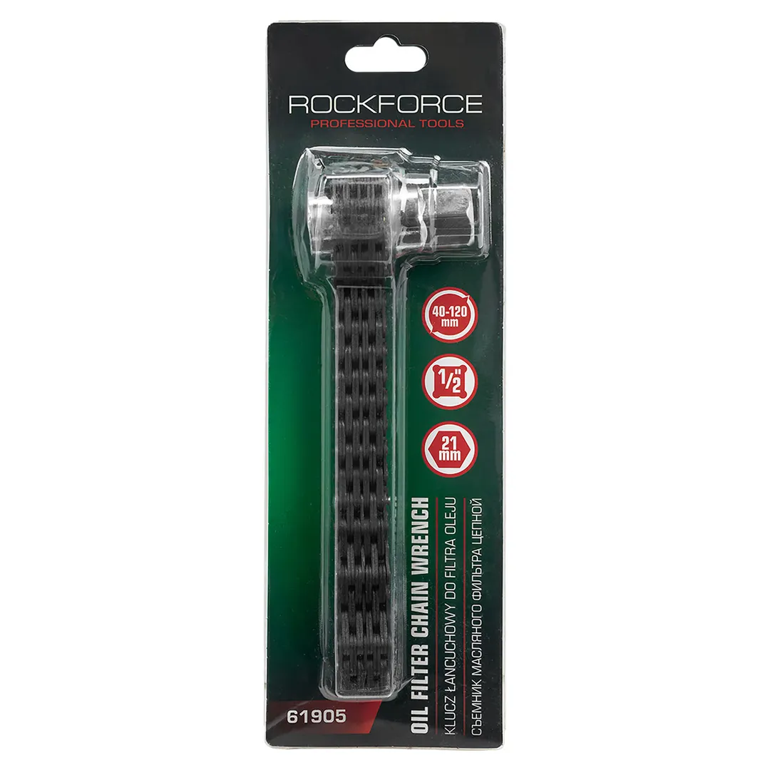 Съемник масляного фильтра цепной 1/2" 21мм RockFORCE RF-61905