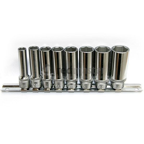 Набор головок длинных 3/8", 5/16"-3/4", 8пр. 6гр. дюймовых Force 3082S