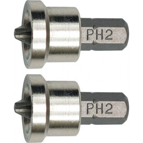 Бита PH2х25мм 1/4" с ограничителем (2шт)  VOREL 65800