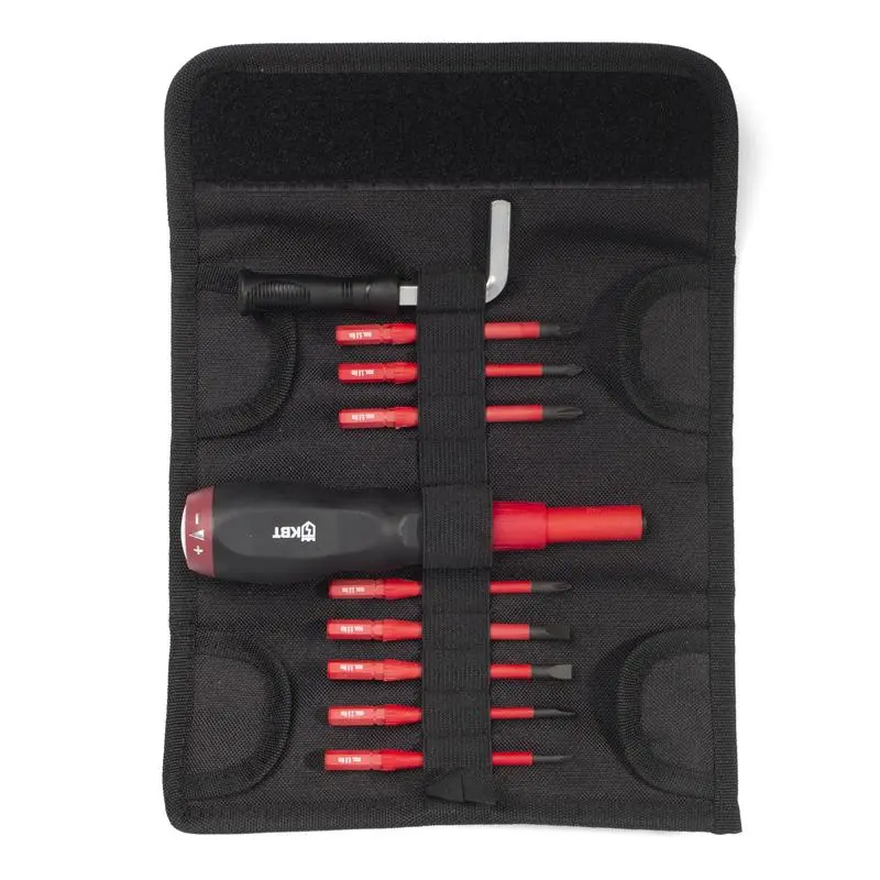 Отвертка диэлектрическая динамометрическая со сменными битами НИО-3309 серия СЛИМ КВТ 78279