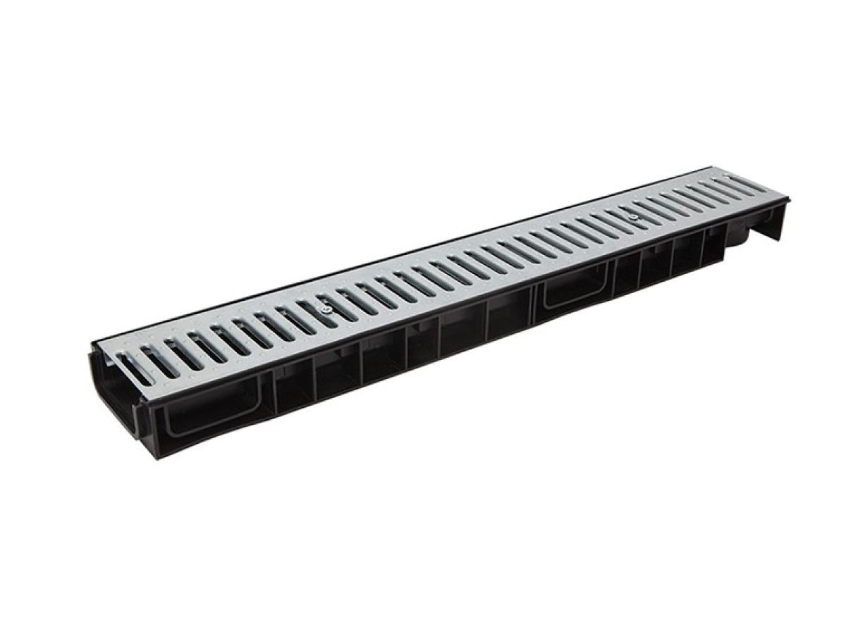 Лоток STANDART 100.65 h69  с решеткой стальной, РБ ( кл. А15) ecoteck ДИ15605000
