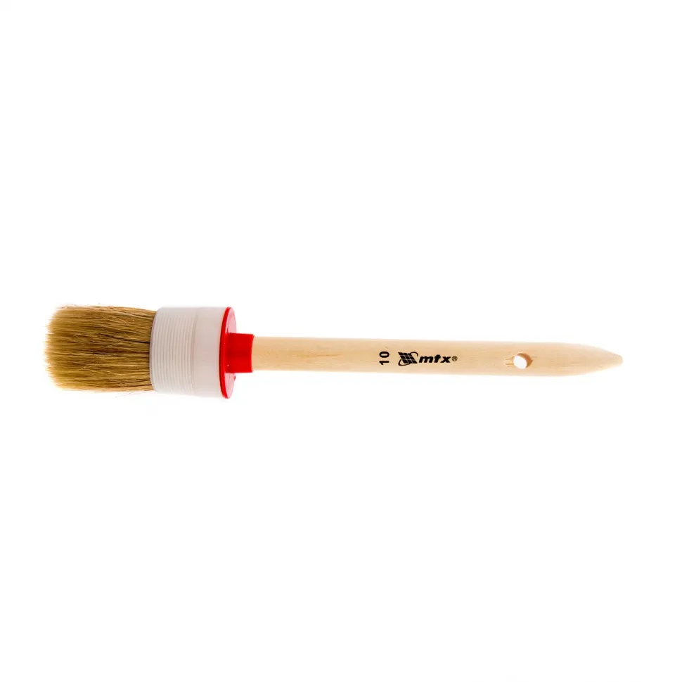 Кисть круглая №10 (40 мм), натуральная щетина, деревянная ручка  ...MTX 82080