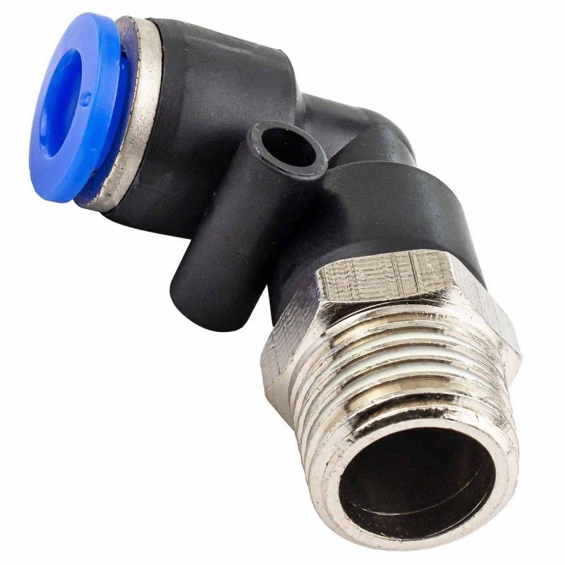 Фитинг угловой для пластиковых трубок 6мм с наружной резьбой 1/4" Forsage F-SPL06-02