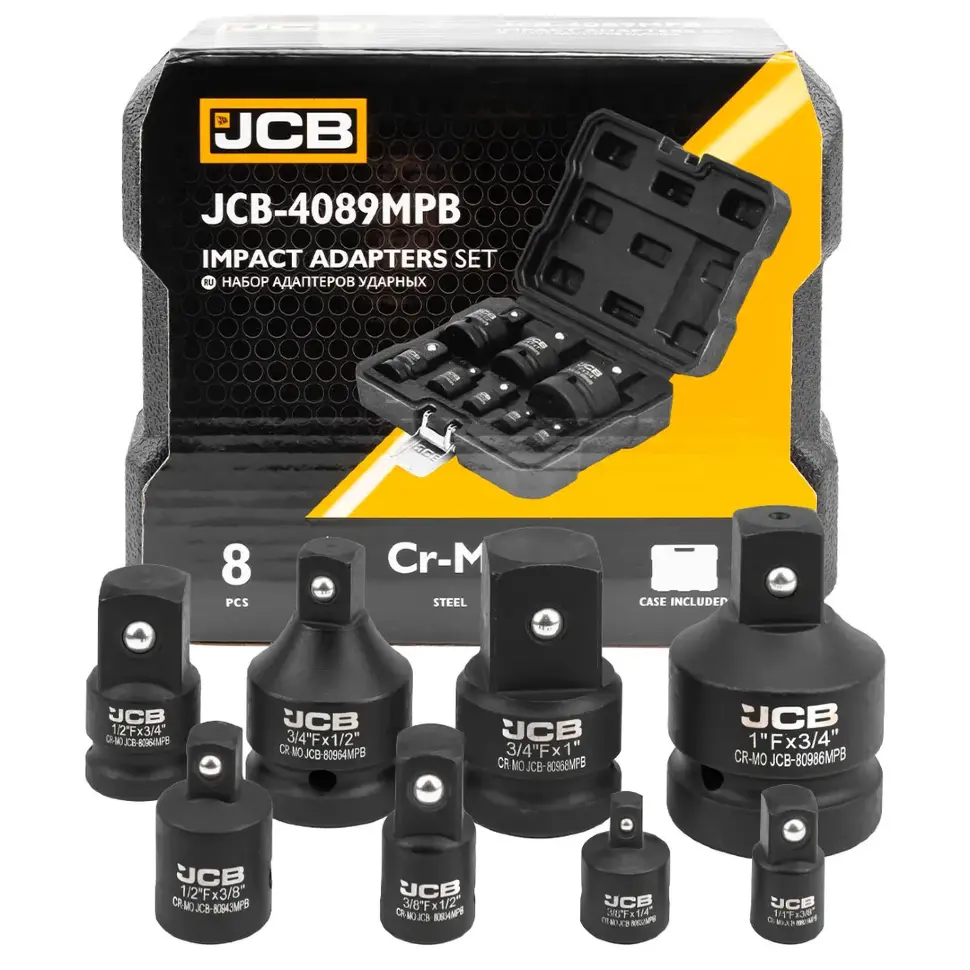 Набор адаптеров ударных 8пр.  JCB JCB-4089MPB