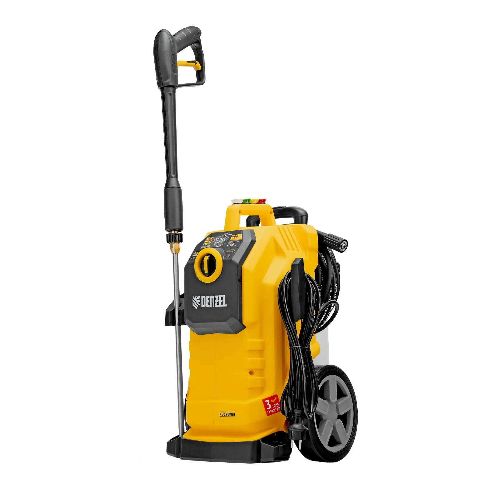 Моечная машина высокого давления K 70 Power, 2500 Вт, 180 бар, 600 л/ч, асинх. двиг. DENZEL 58272