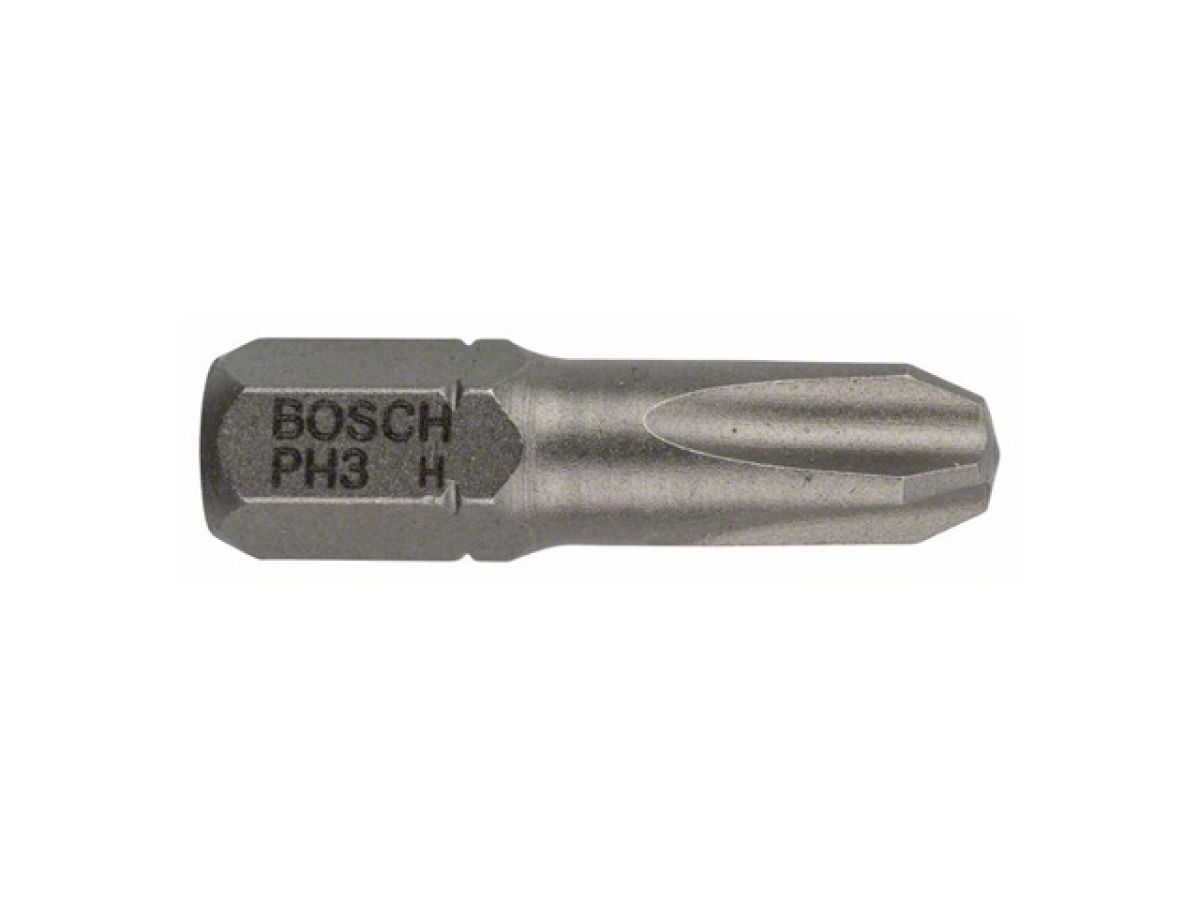 Насадка (бита) крестообразная PH3 25 мм ECO (посадочн. шестигранник 1/4 ") BOSCH 2608521220