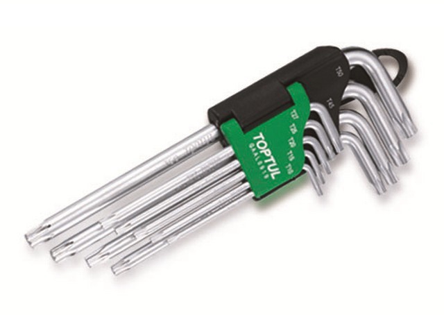 Набор ключей Torx T10-Т50 9шт с отверстием длинные Toptul GAAL0919