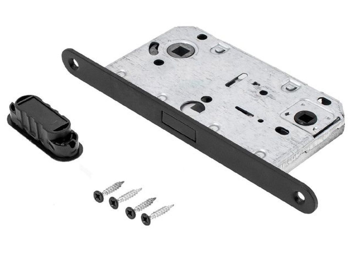 Защелка врезная межк. ML 96WC-50 BL  мат.черный магн. под фикс. УЗК 14131