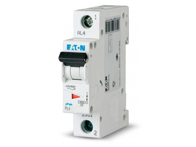 Автоматический выключатель PL4 1P 40А, тип С, 4.5кА, 1M  EATON 293128