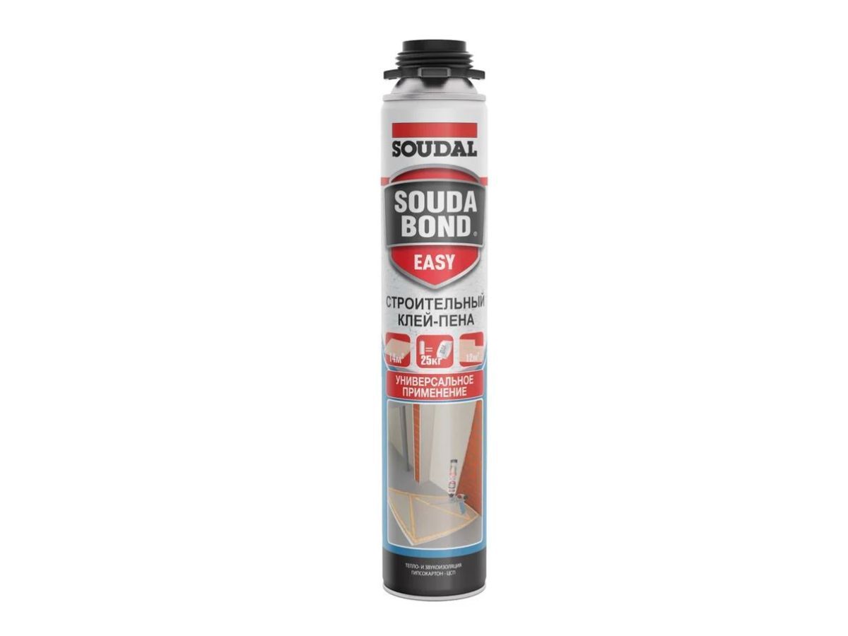 Клей-пена полиуретановая пистолетная "SOUDABOND Easy Gun" 750 мл SOUDAL 121618