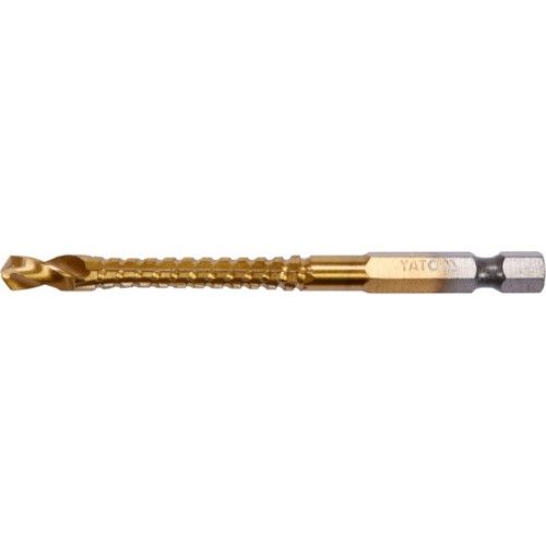 Сверло-шарошка по металлу  6.0mm HSS-TiN с хвостовиком HEX YATO YT-44823
