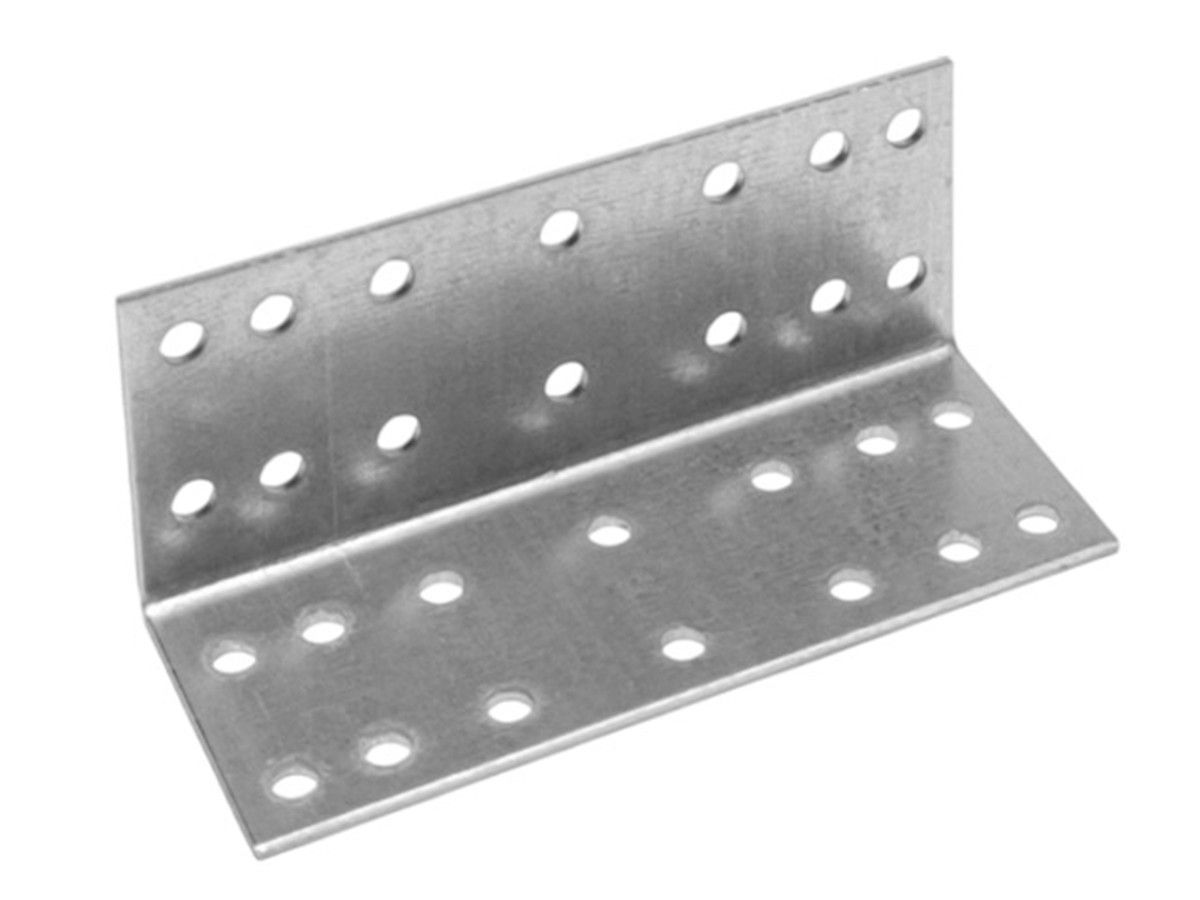 Уголок крепежный равносторонний 100х40x40 mm KUR белый цинк STARFIX SMP-26436-1