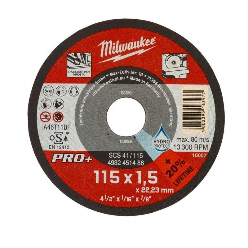 Отрезной круг 115х1,5х22,23 мм SCS 41 для металла Milwaukee  4932451486