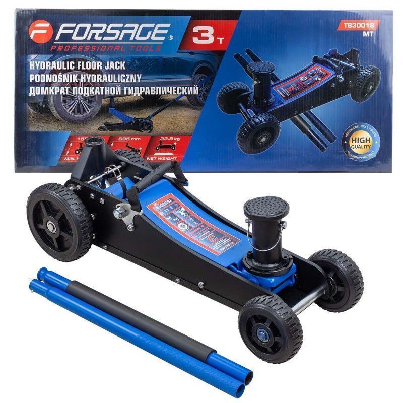 Домкрат подкатной гидравлический 3т (h min 155мм, h max 695мм)  Forsage F-T830018 MT