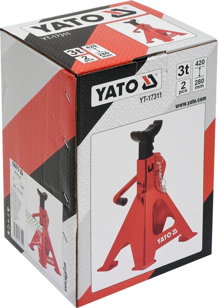 Подставка для автомобиля 3т. 280-420mm (2шт) YATO YT-17311