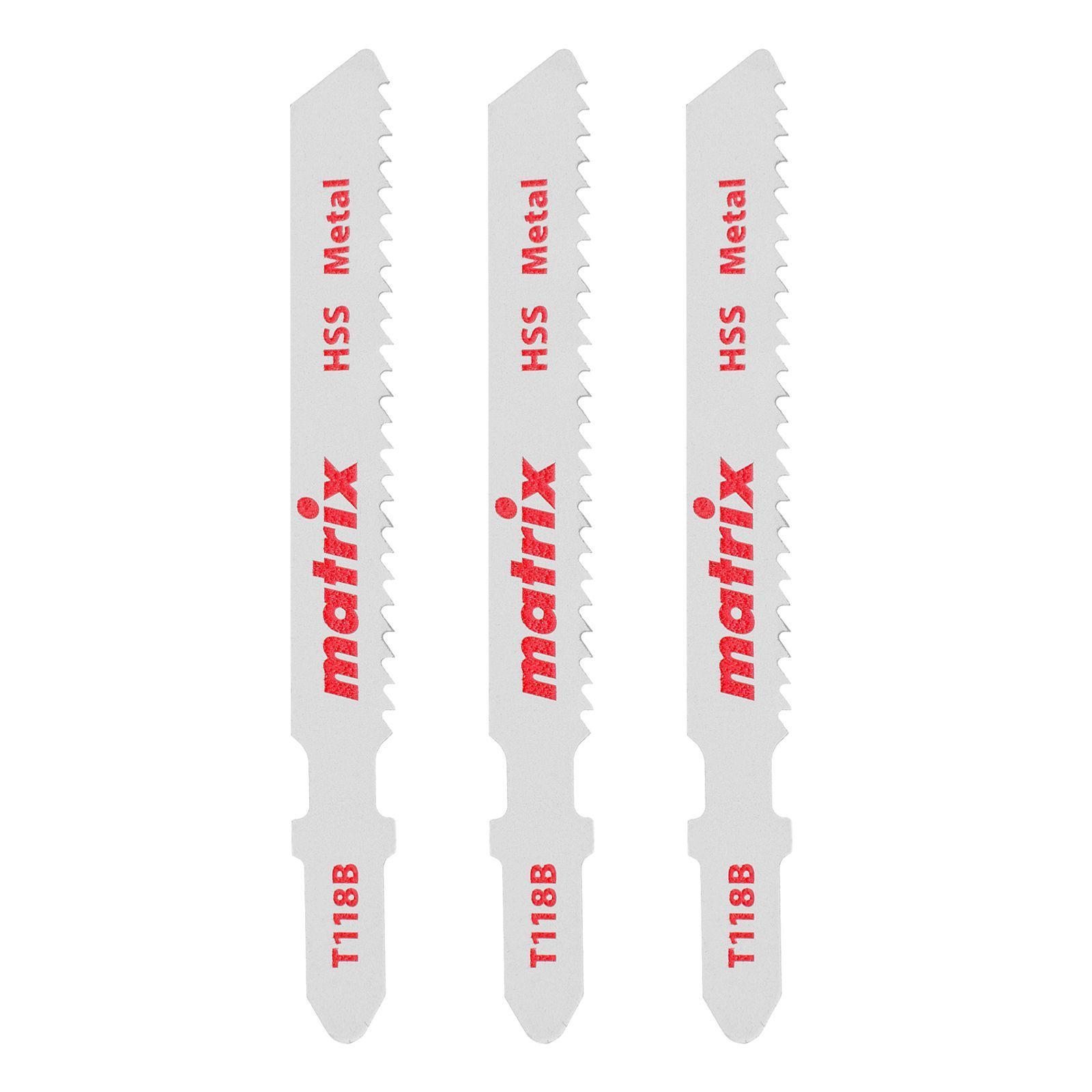Полотна для электролобзика  по металлу, 3 шт. T118B, 50 x 2 mm, HSS Matrix 78229