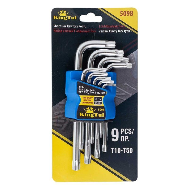 Набор ключей Г-образных Torx 9пр. KINGTUL KT-5098