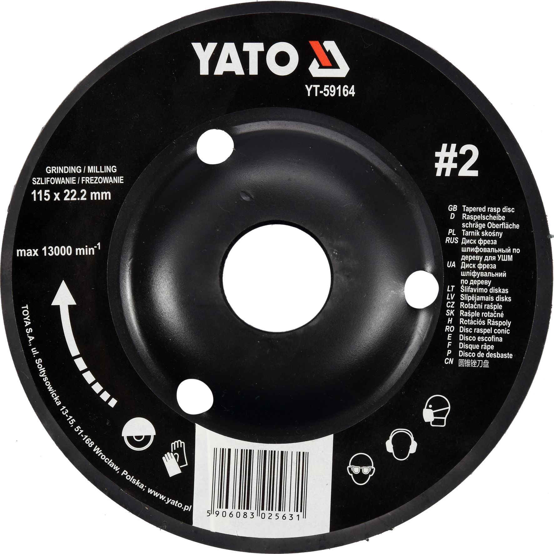 Диск-фреза универсальный для УШМ 115mm #2  YATO YT-59164
