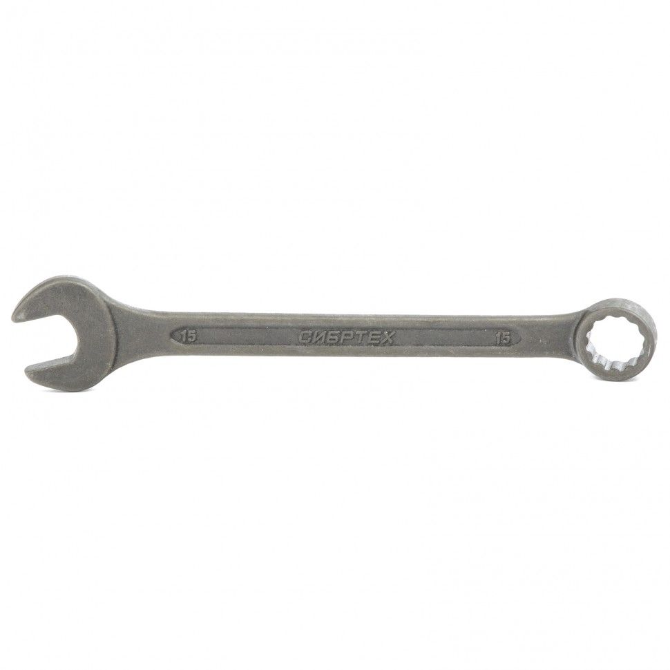Ключ комбинированый, 15 mm, CrV, фосфатированный, ГОСТ 16983  Сибртех 14910