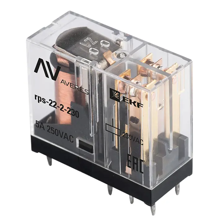РП slim 22/2 5A 230В AC AVERES EKF rps-22-2-230