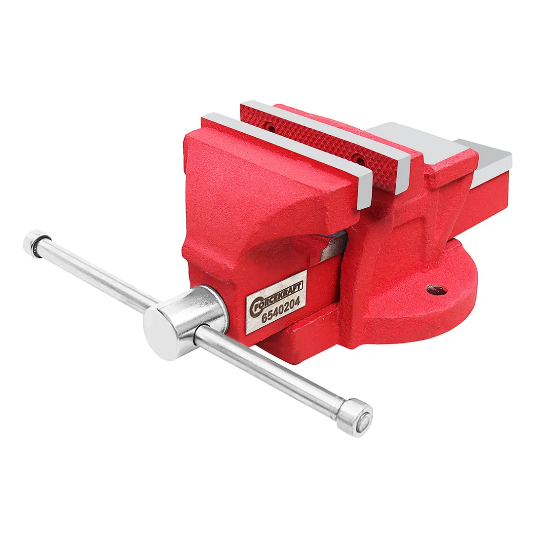 Тиски стальные с наковальней  4"-100 мм.  FORCEKRAFT FK-6540204