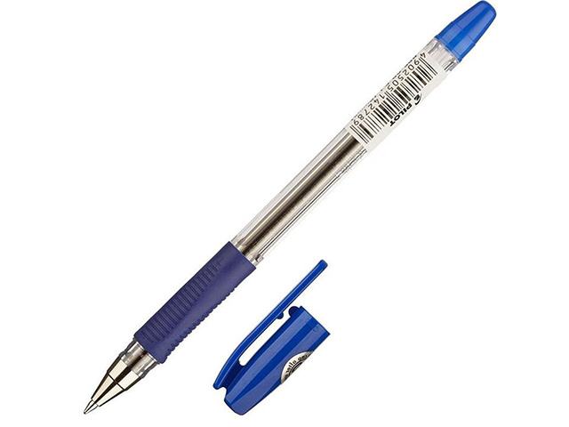Ручка шариковая BPS 0,7 мм синий, резиновый грип,  PILOT BPS-GP-F-L