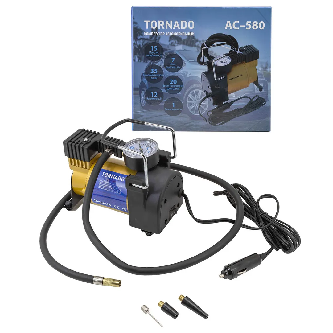 Компрессор поршневой автомобильный ''TORNADO'' 14A 12V  KING AC-580