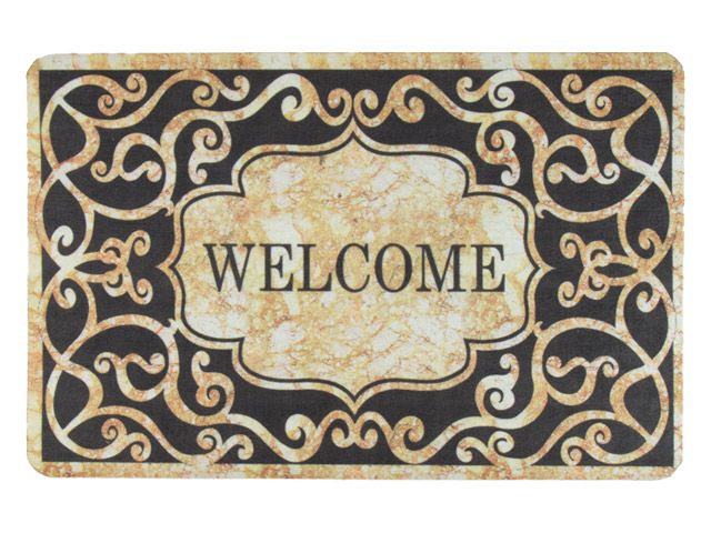 Коврик придверный 38*58 см, "WELCOME", узоры  PERFECTO LINEA 22-638583