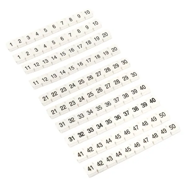 Маркеры для JXB-ST 2,5 NLPE с нумерацией 1-50 (100 шт.) EKF zb-st-2.5-nlpe-1-50