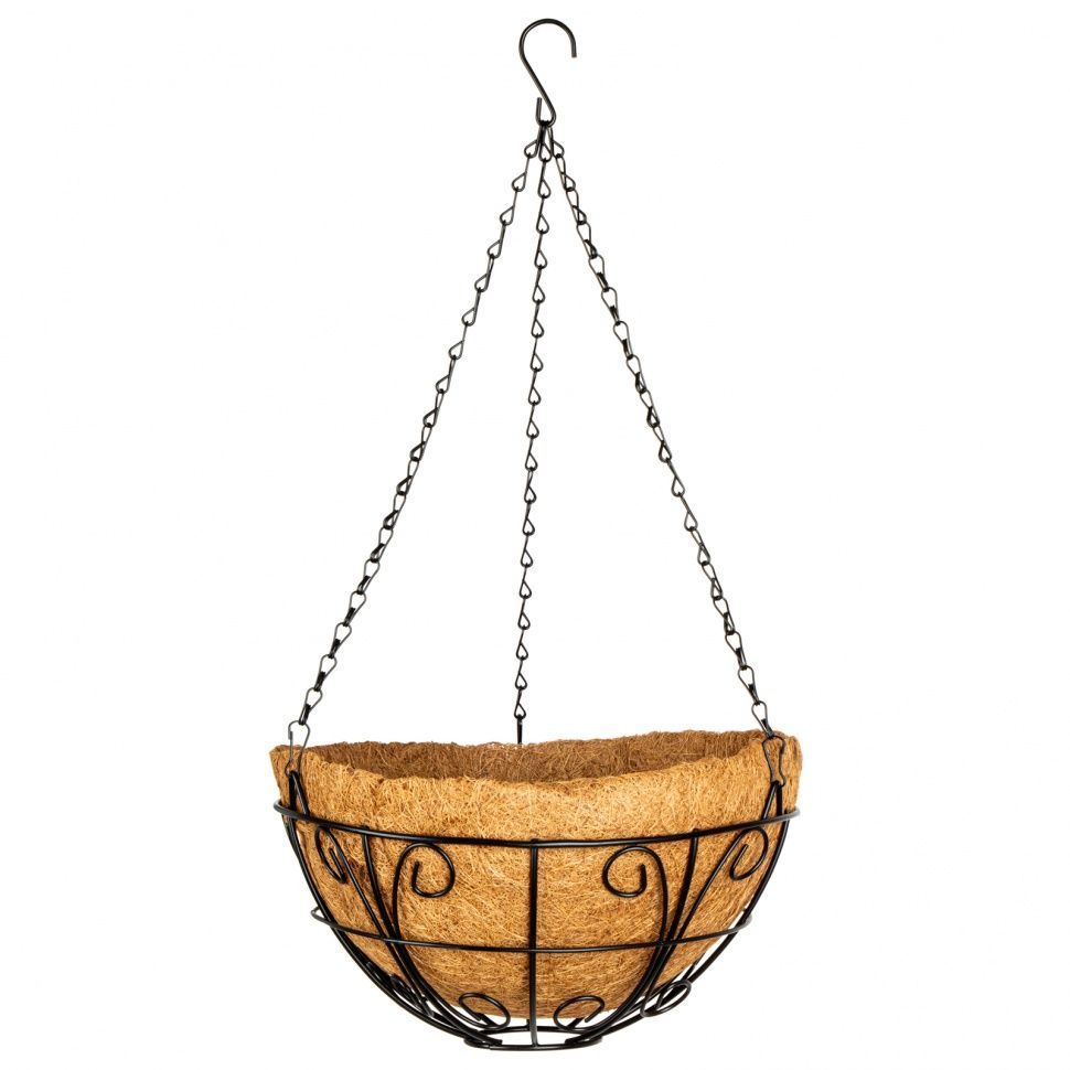 Кашпо подвесное с декором, с кокосовой корзиной, диаметр, 30 см PALISAD ...PALISAD HOME 69010