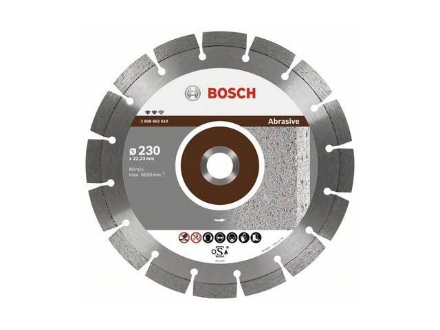 Алмазный круг 115х22 mm по абразивным материалам сегментированный ABRASIVE BOSCH 2608600242