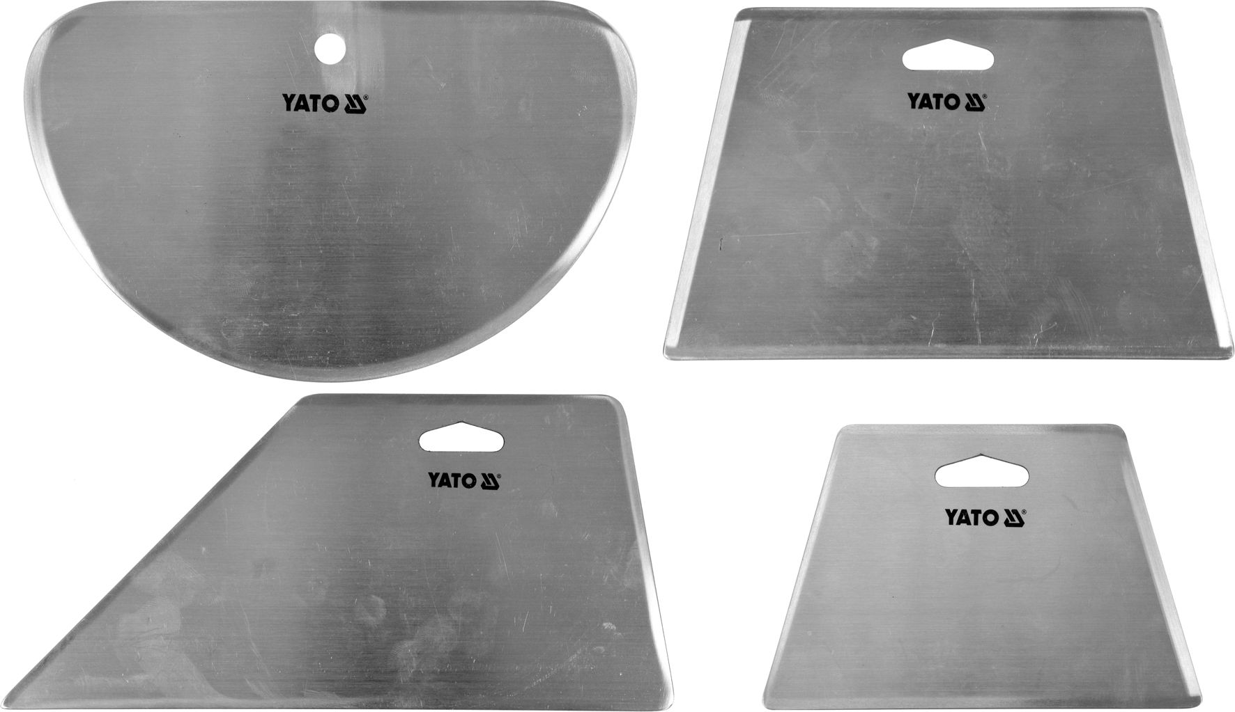 Скребки из нержавеющей стали (набор 4пр.)  YATO YT-52788