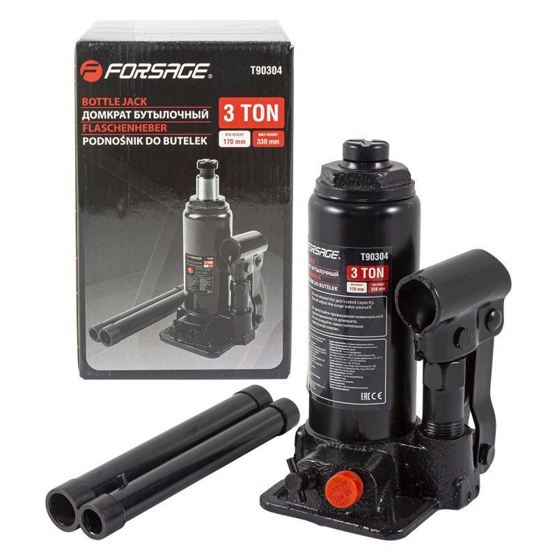 Домкрат бутылочный 3т (h min 170мм, h max 330мм)  Forsage F-T90304(DS)