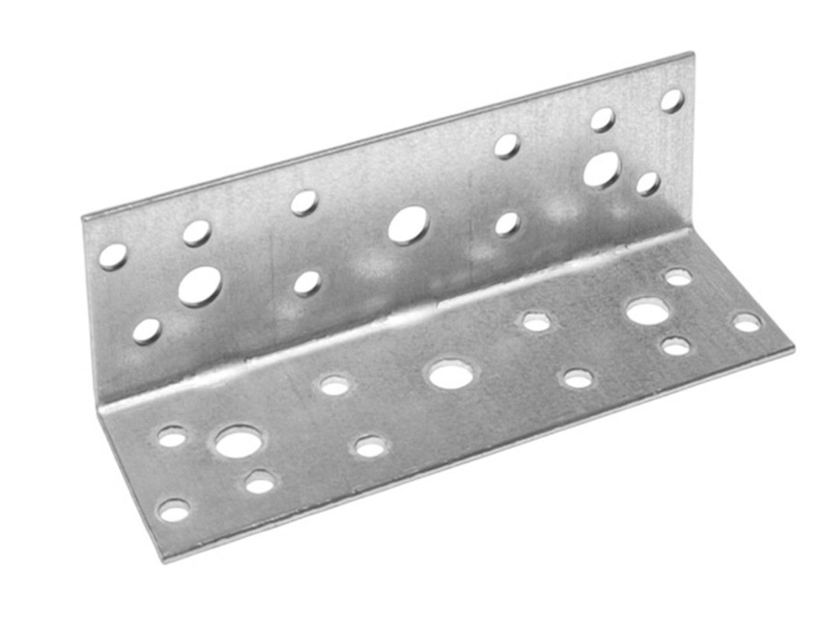 Уголок крепежный равносторонний 120х40x40 mm KUR белый цинк STARFIX SMP-26636-1