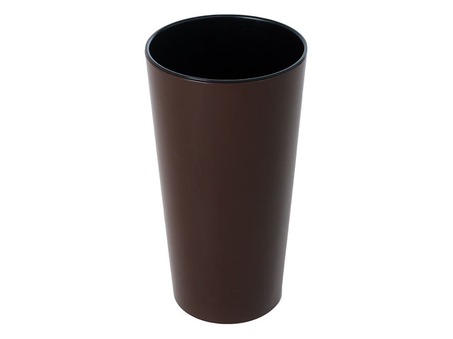 Кашпо для цветов со вставкой Камелия, 1.5 л, шоколад GARDENPLAST 63011