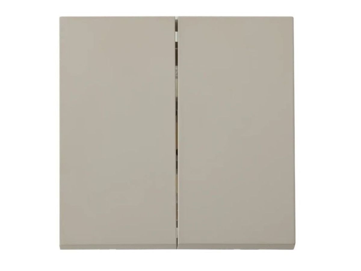 Выключатель 2 клав. проходной (скрытый, 10А) песочный, Carre BYLECTRICA С(6+6) 10-3663 песочн