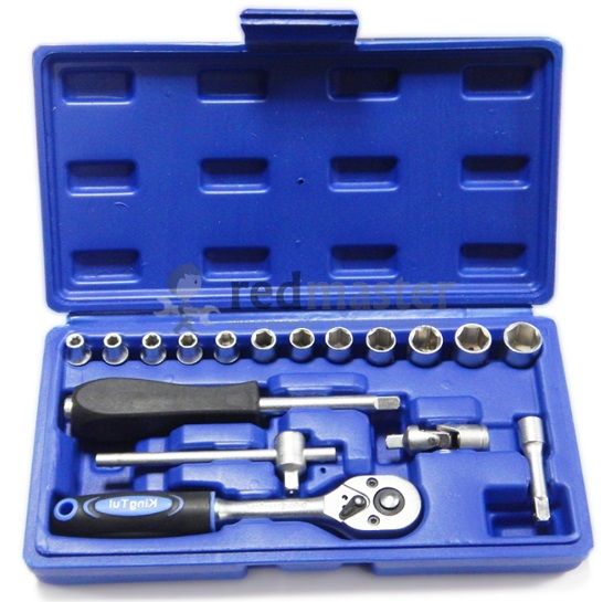 Набор инструмента 17пр., 1/4" (6гр.) (4-13мм) KINGTUL KT-17