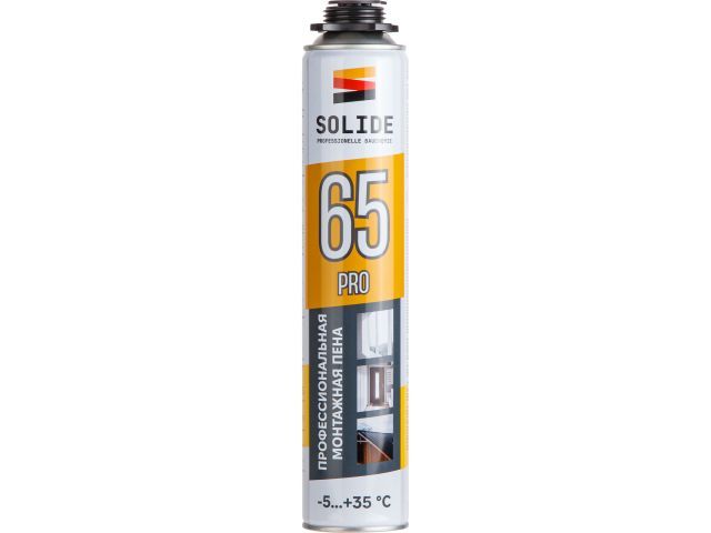 Пена монтажная профессиональная всесезонная Foam Pro 65 (750мл)  ...SOLIDE SL-76517-1