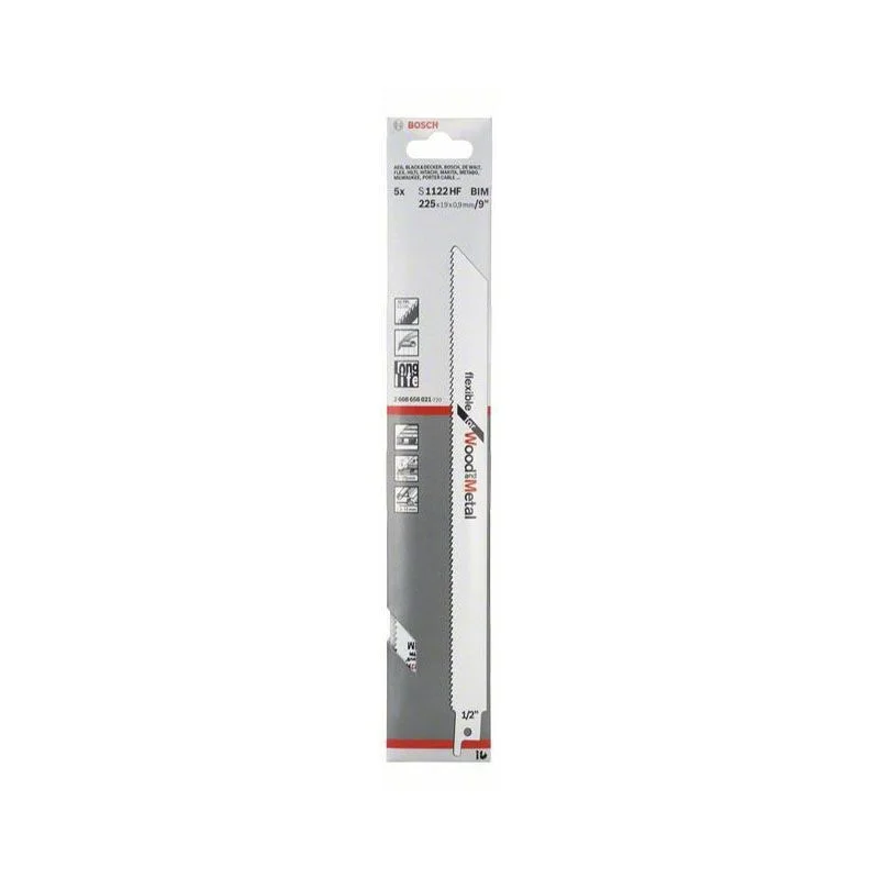 Пильное полотно S 1122 HF Flexible for Wood and Metal (225 мм)  BOSCH 2.608.656.021