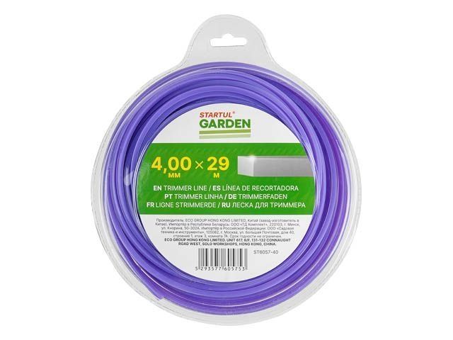 Леска ф 4.0 mm х 29 м квадратн. сеч. GARDEN STARTUL ST6057-40