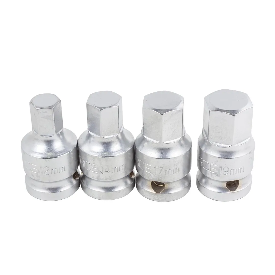 Головки-биты 6-гранные 1/2", набор 4пр. (12, 14, 17, 19мм)  Rock FORCE RF-40917B