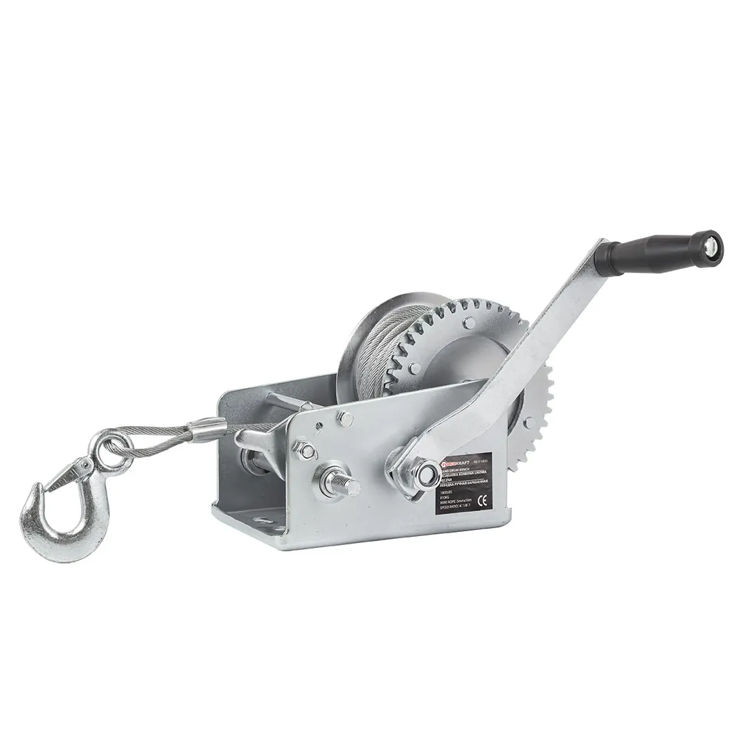 Лебедка барабанная ручная г/п 810кг  FORCEKRAFT FK-KB-S-1800