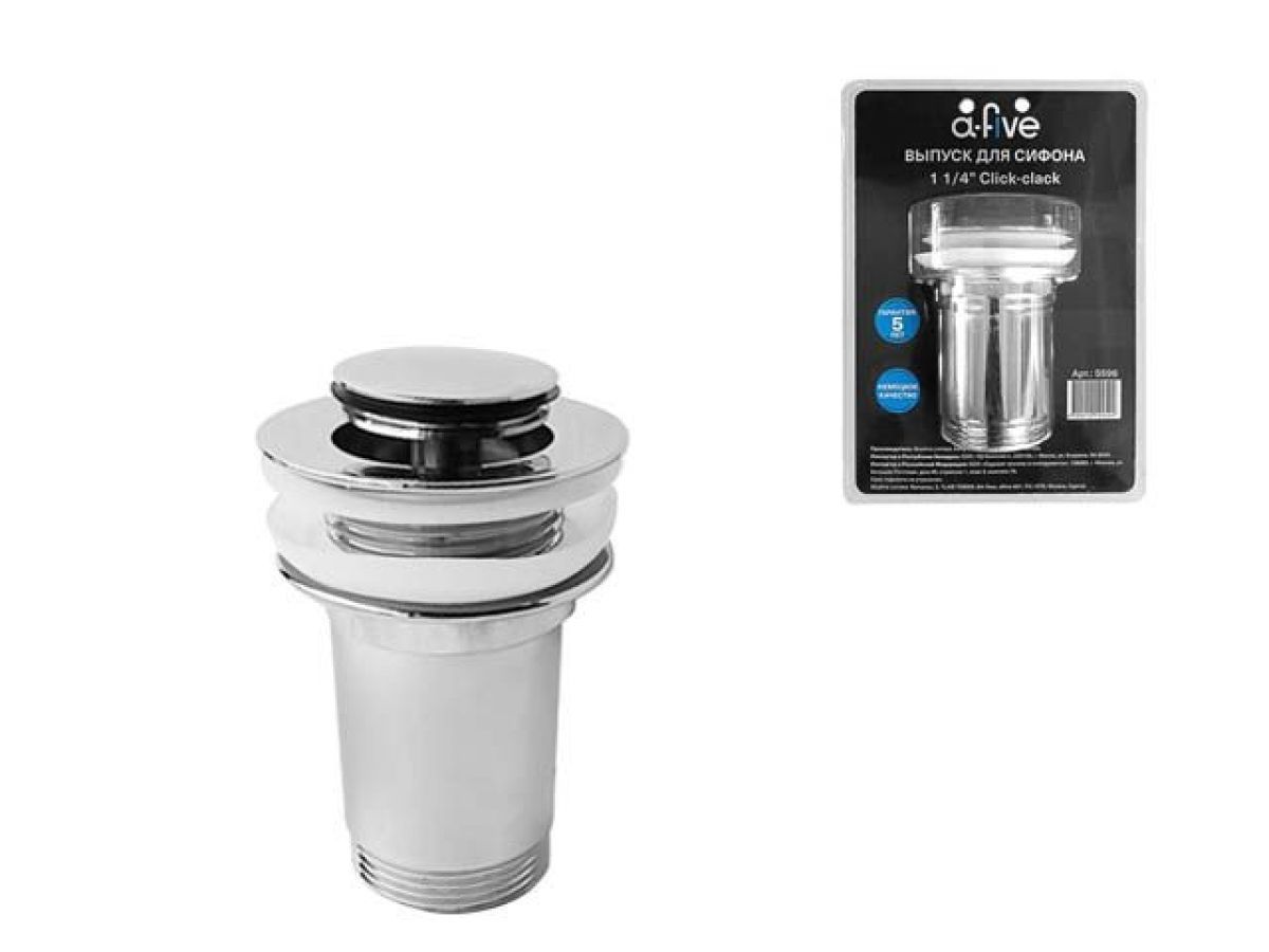 Выпуск для сифона с кнопкой 1 1/4", A-five A-five S596