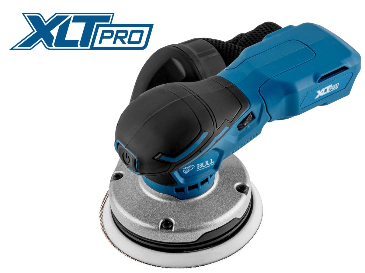 Аккум. эксцентриковая шлифмашина CRS 1218 E , XLTpro SOLO БЕСЩЁТ., 18 В, 125 мм (Регул. об., амплитуда колебаний: 2,5 мм) , BULL 1304691