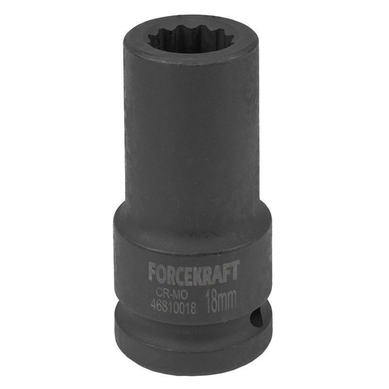 Головка ударная глубокая 3/4", 18мм (12гр.)  FORCEKRAFT FK-46810018