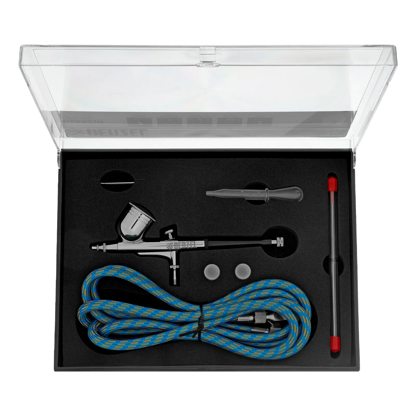 Аэрограф с верхним бачком AB1, 0.2/0.3/0.5 mm, 7 мл, 9 л/мин DENZEL 57313