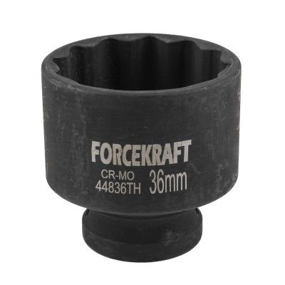 Головка ударная тонкостенная 36мм (12гр.),1/2" FORCEKRAFT FK-44836TH