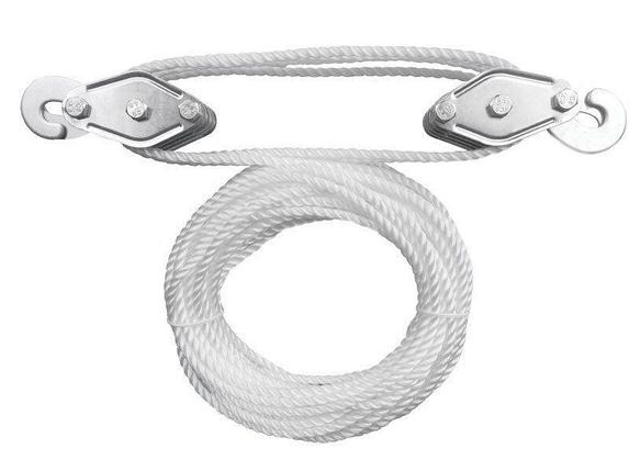 Полиспаст 2-блочный г/п 200кг с канатом 20 м TOR 1005956