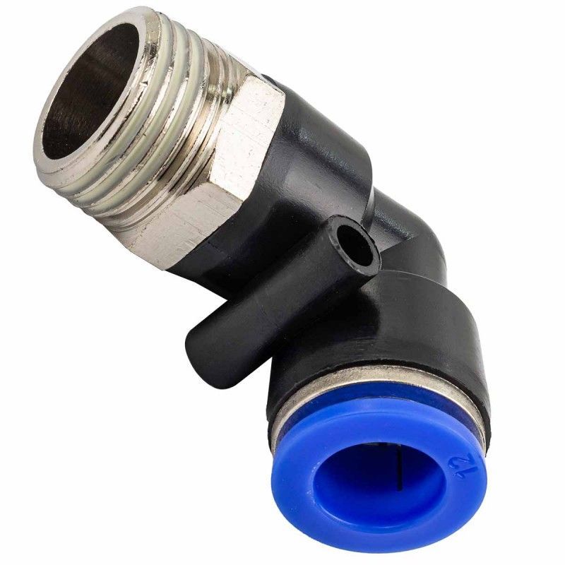 Фитинг угловой для пластиковых трубок 12мм с наружной резьбой 1/2" Rock FORCE RF-SPL12-04